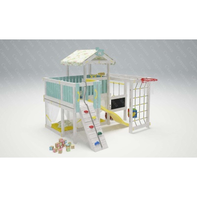 Игровой комплекс - кровать с высокой горкой Савушка Baby 8 СБ-08