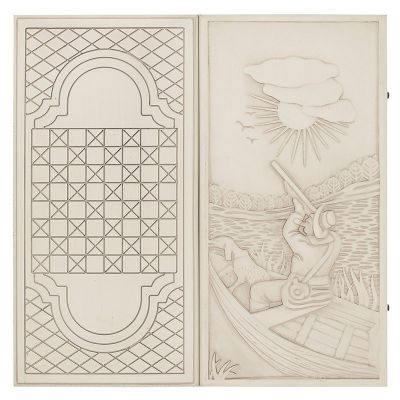 Нарды резные с патиной Ustyan GU008-P «Охотник»