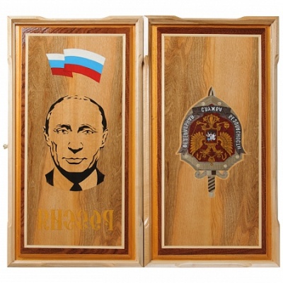 Нарды резные ручной работы РФН slfsb «Герб ФСБ»