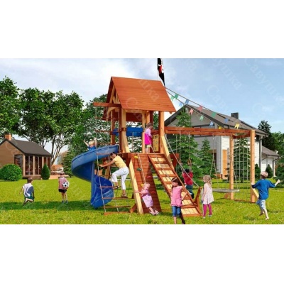 Игровой комплекс с винтовой горкой Савушка Люкс 5 СЛ-05