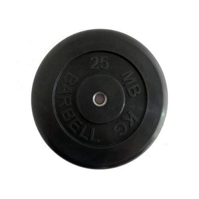 Диск обрезиненный 25 кг MB Barbell MB-Atlet d-26