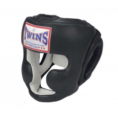Шлем боксерский из кожи Twins HGL-6-black-XL