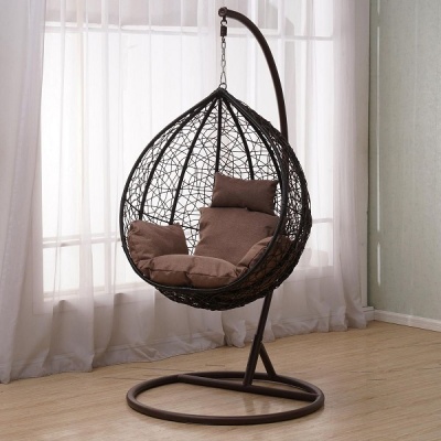 Подвесное кресло коричневое Gardenini Moti brown