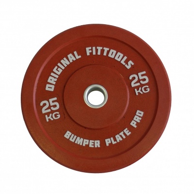 Диск бамперный 25 кг Original FitTools FT-PBRD-25 (красный)