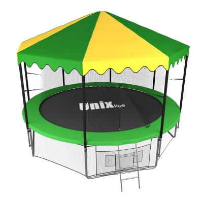 Батут с крышей и внутренней сеткой UNIX line 12 ft inside