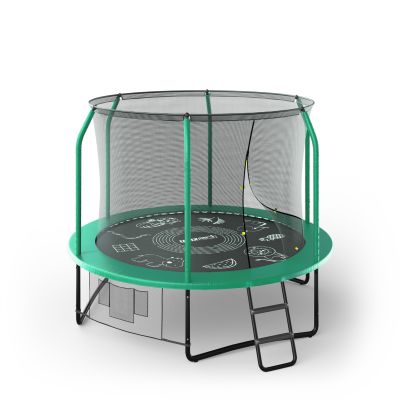 Батут с сеткой и лестницей UNIX line Supreme Game 8 FT green