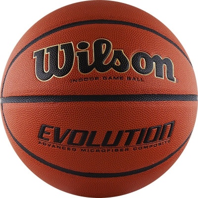 Мяч баскетбольный 7 размер Wilson Evolution оранжевый/черный