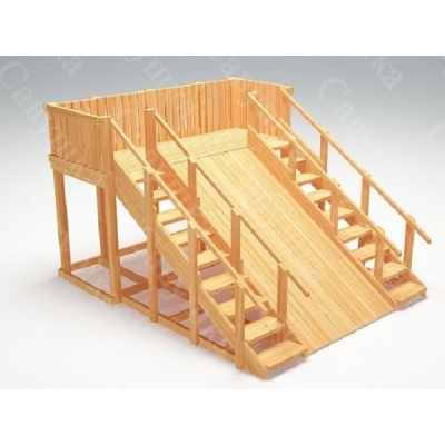 Зимняя горка с лестницами Савушка Зима wood-4 СЗw-4