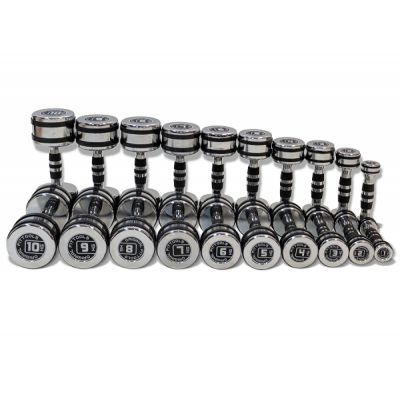 Набор хромированных гантелей Original FitTools FT-CRDB-110-SET