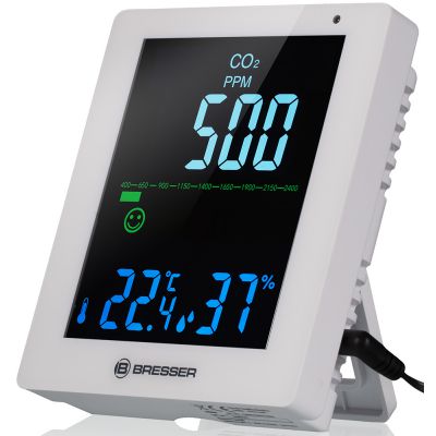 Гигрометр с датчиком CO2 Bresser Air Quality Smile белый