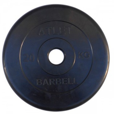 Диск обрезиненный для штанги MB Barbell MB-AtletB51-20