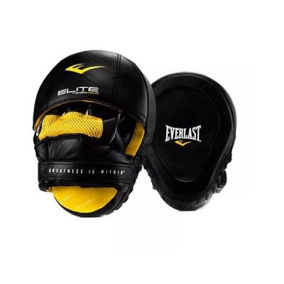 Лапы боксерские Everlast Pro Elite Leather Mantis черные