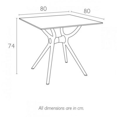 Стол пластиковый Siesta Contract Air Table 80