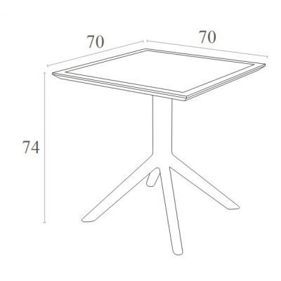   Siesta Contract Sky Table 70