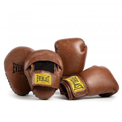 Набор перчатки+лапы Everlast 1910 PU коричн.