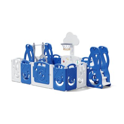 Манеж UNIX Kids Supreme Music 160x160 Blue с качелями