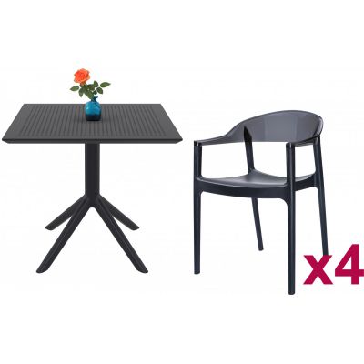 Комплект пластиковой мебели Siesta Contract Sky 80 Carmen