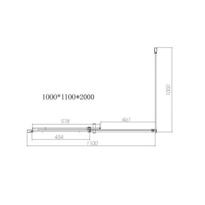 Душевой уголок Vincea Dice VSR-4D1011CL