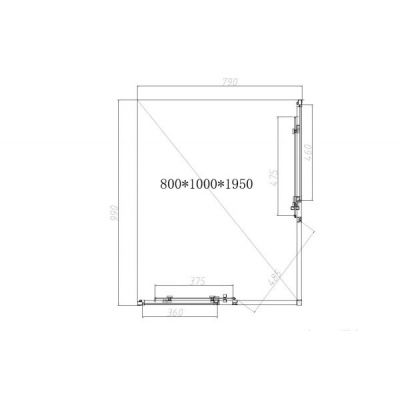 Душевой уголок Vincea Slim-N VSS-4SN8010CL
