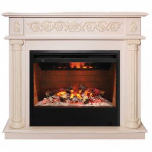 Каминокомплект Real Flame Attica 25.5/26 WT-F612 с очагом Helios Glass 26 3D