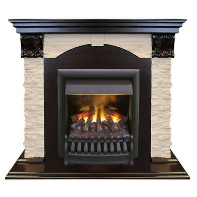 Элегантный электрокамин Real Flame Dublin LUX AO с очагом 3D Oregan