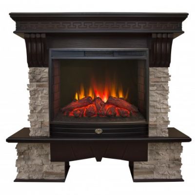 Электрокамин пристенный Real Flame Rockland с очагом Sparta 25.5 LED