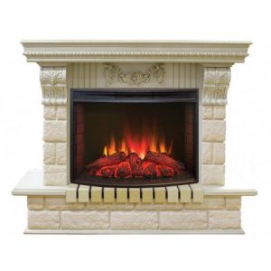 Электрокамин пристенный Real Flame Gracia WT с очагом Evrika 25.5 LED