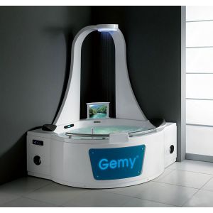 Угловая ванна с верхним душем Gemy G9070 K