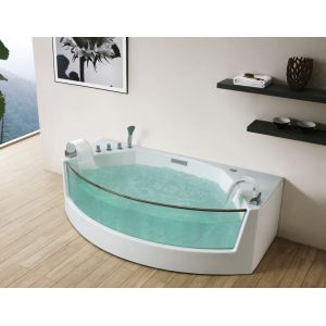 Акриловая ванна с прозрачным экраном Gemy G9079