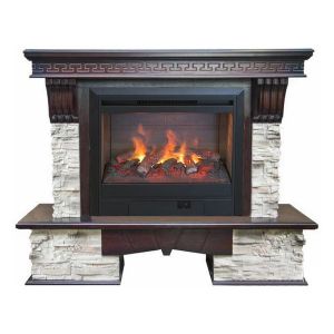 Многофункциональный электрокамин Real Flame Rockland 26/HL с очагом 3D Helios