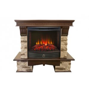 Электрокамин пристенный Real Flame Rockland с очагом Evrika 25.5 LED
