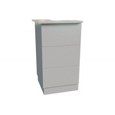 Модуль угловой левый Multi-Office Steel Reception 69х69х120