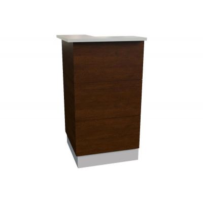 Модуль угловой левый Multi-Office Steel Reception 69х69х120 (каркас белый)