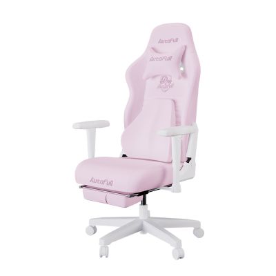 Кресло игровое компьютерное Autofull серия C3, AF083PB, с поддержкой для ног, розовый