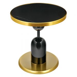 Кофейный столик BRADEX HOME Gloria диам.50см x 54см, чёрный, металл, керамика