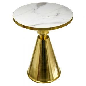 Кофейный столик BRADEX HOME Atlant диам.45см x 54см, золотой, металл, керамика