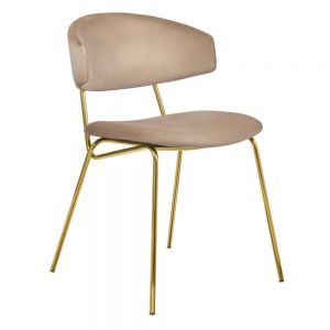 Стул BRADEX HOME Elle с золотыми ножками, латте