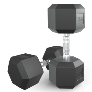 Гантель гексагональная UNIX Fit обрезиненная 22,5 кг, 2 шт