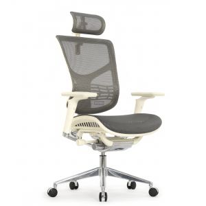 Кресло эргономичное Falto Star 2 (серая сетка, белый каркас) Кресло эргономичное Falto Star 2 (серая сетка, белый каркас)
