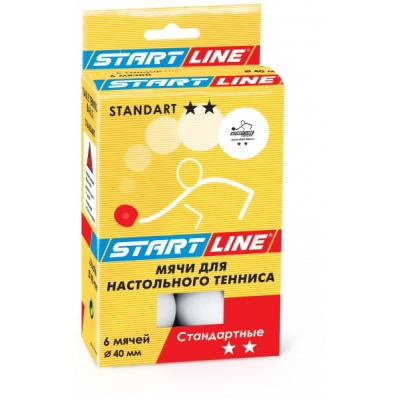 Мячи белые 6 шт Start Line Standart 2*