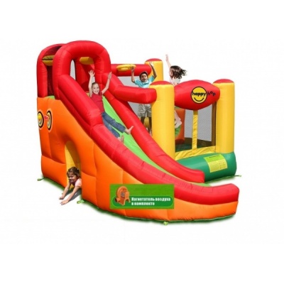 Надувной батут с горкой Happy Hop Игровой Центр 10 в 1